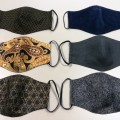 sejas maska, anticovid mask, mask, puķainas maska, ziedu raksti, melnas maskas, sejas maska, kokvilnas maska, 2 kārtas divi slāņi, unisex, 