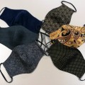 sejas maska, anticovid mask, mask, puķainas maska, ziedu raksti, melnas maskas, sejas maska, kokvilnas maska, 2 kārtas divi slāņi, unisex, 